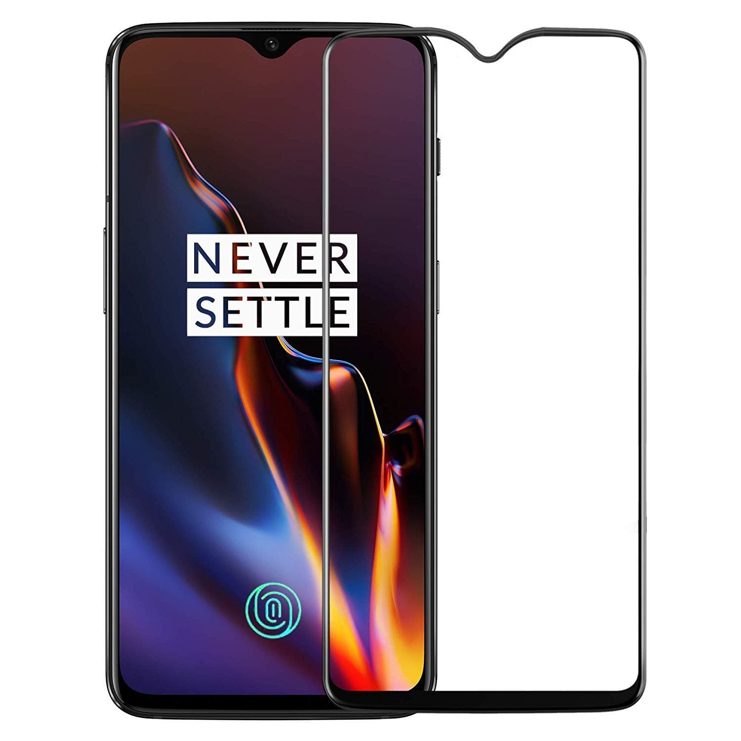 market affairs full glue 5d tempered glass screen protector compatible for oneplus 6t (Black) edge to edge full screen coverage