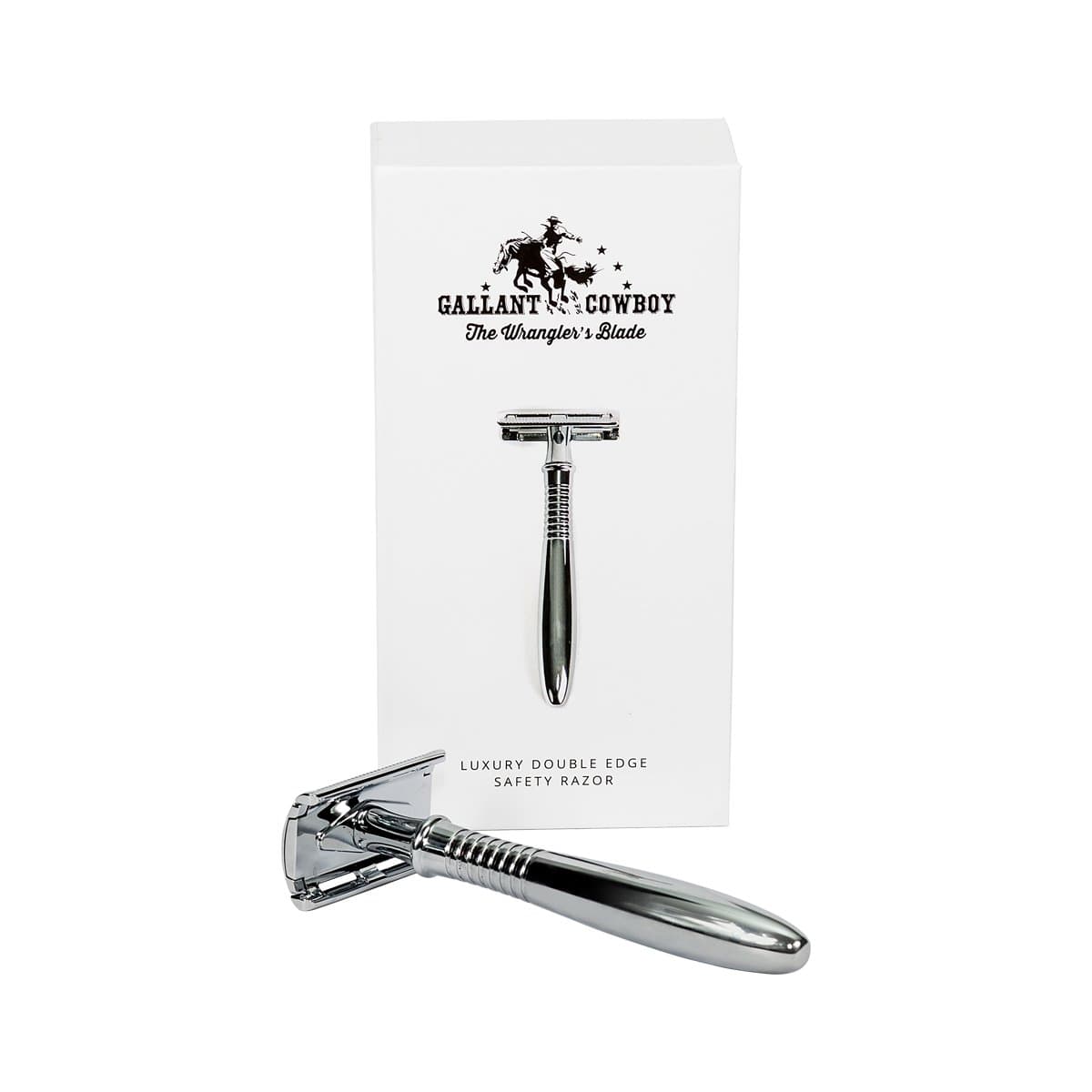 Luxury Traditional Double Edge Safety Razor, 5 Blades Included