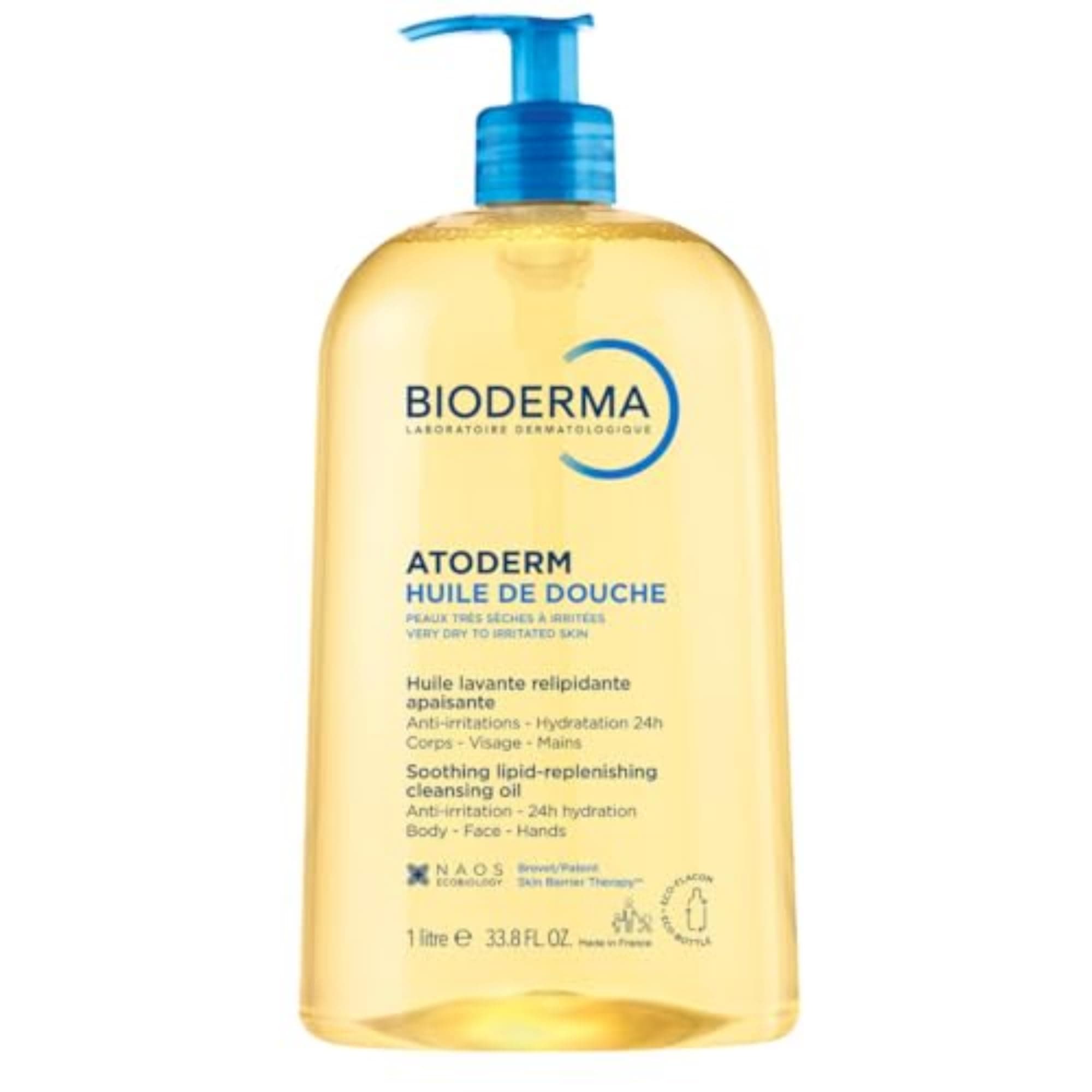 Atoderm Huile De Douche Anti-Irritation Cleansing Oil Sensitive Dry To Atopic Skin, 1 Liter