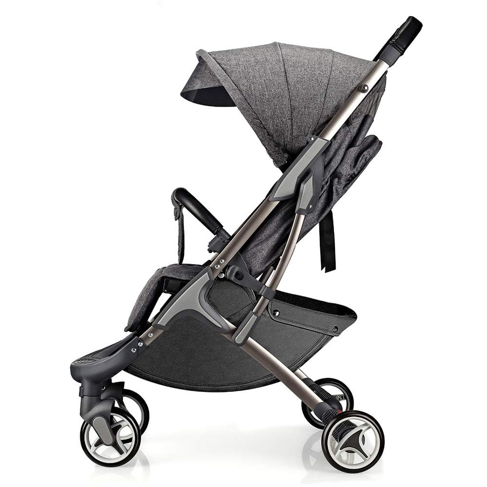 Hot Mom Lightweight Baby Stroller Buggy Convenience Easy Fold Compact Travel Stroller-Gray