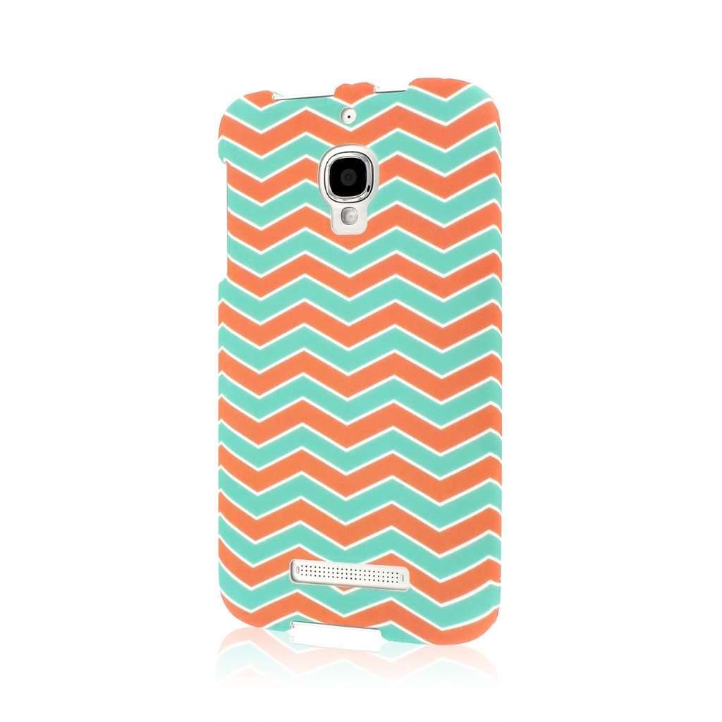 Empire MPERO SNAPZ Series Rubberized Case for Alcatel ONETOUCH Fierce 7024W - Mint Chevron