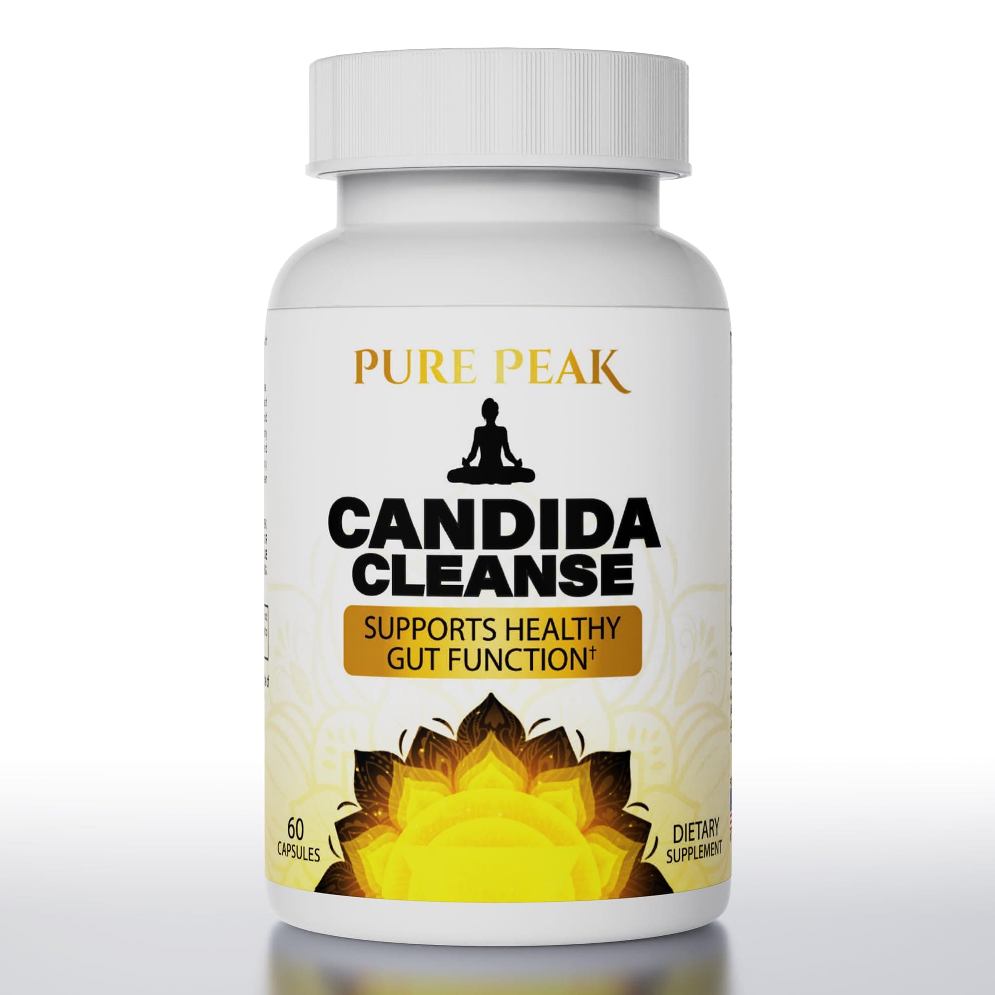 Candida Cleanse - Gut & Colon Support (60 Capsules) - for Men & Women - Natural Herbs for Intestinal Detox - Oregano Leaf, Wormwood, Black Walnut, Caprylic Acid