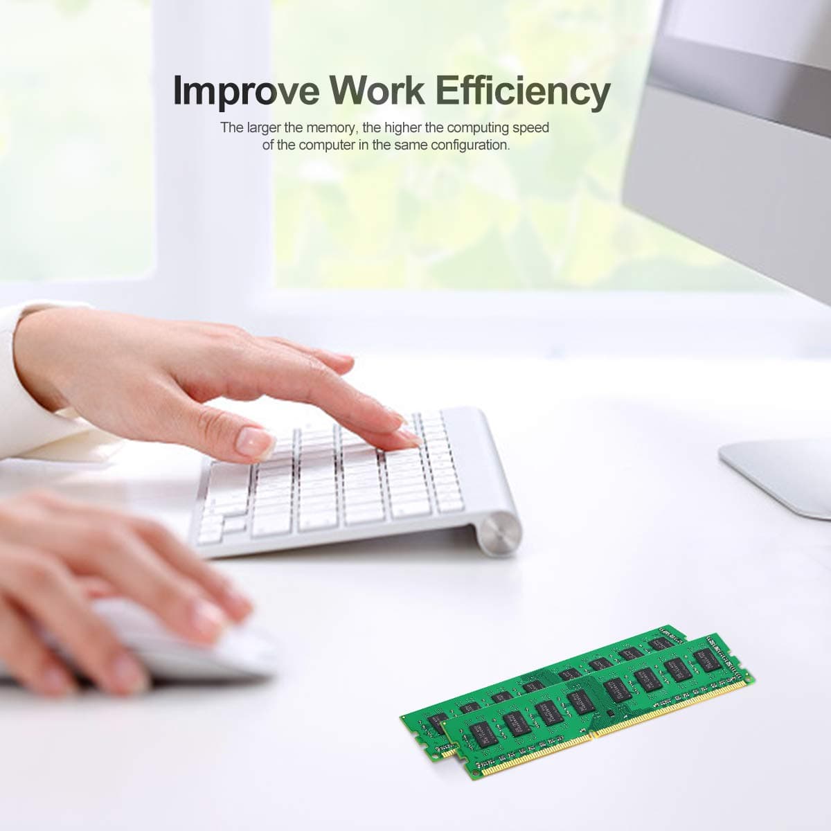 8GB Rasalas 8 GB 1600MHZ DDR3 12800U 1.5V CL11 2Rx8 PC3 Ram 1600 Dual Rank Unbuffered 240 Pin DDR3 UDIMM Desktop Memory