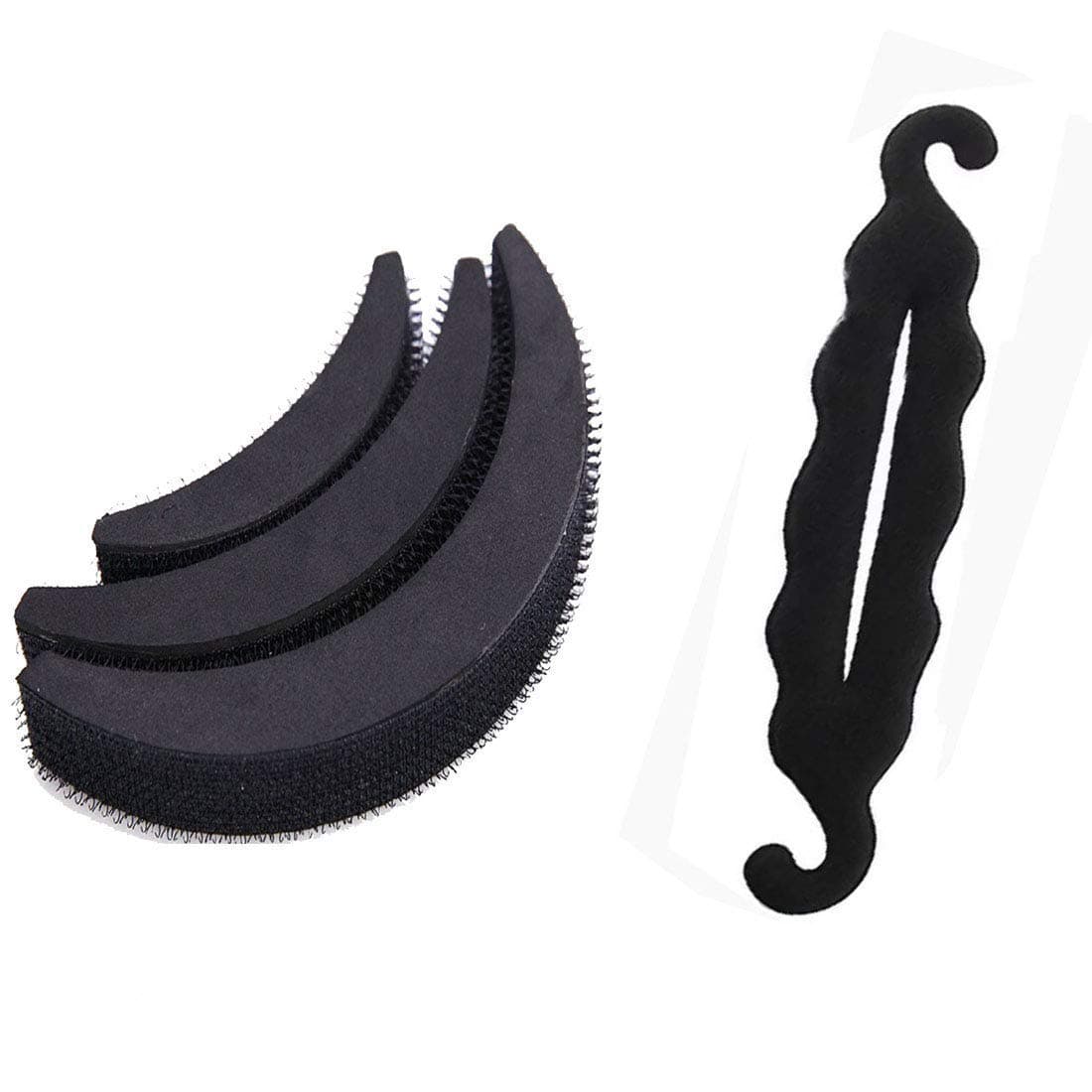 Chanderkash 3 Boho Hair Styling Set for Women - Magic Foam Sponge Donut Maker, Ponytail Bun Twister & Clip And Hair Puff Maker Bumpit Juda Maker