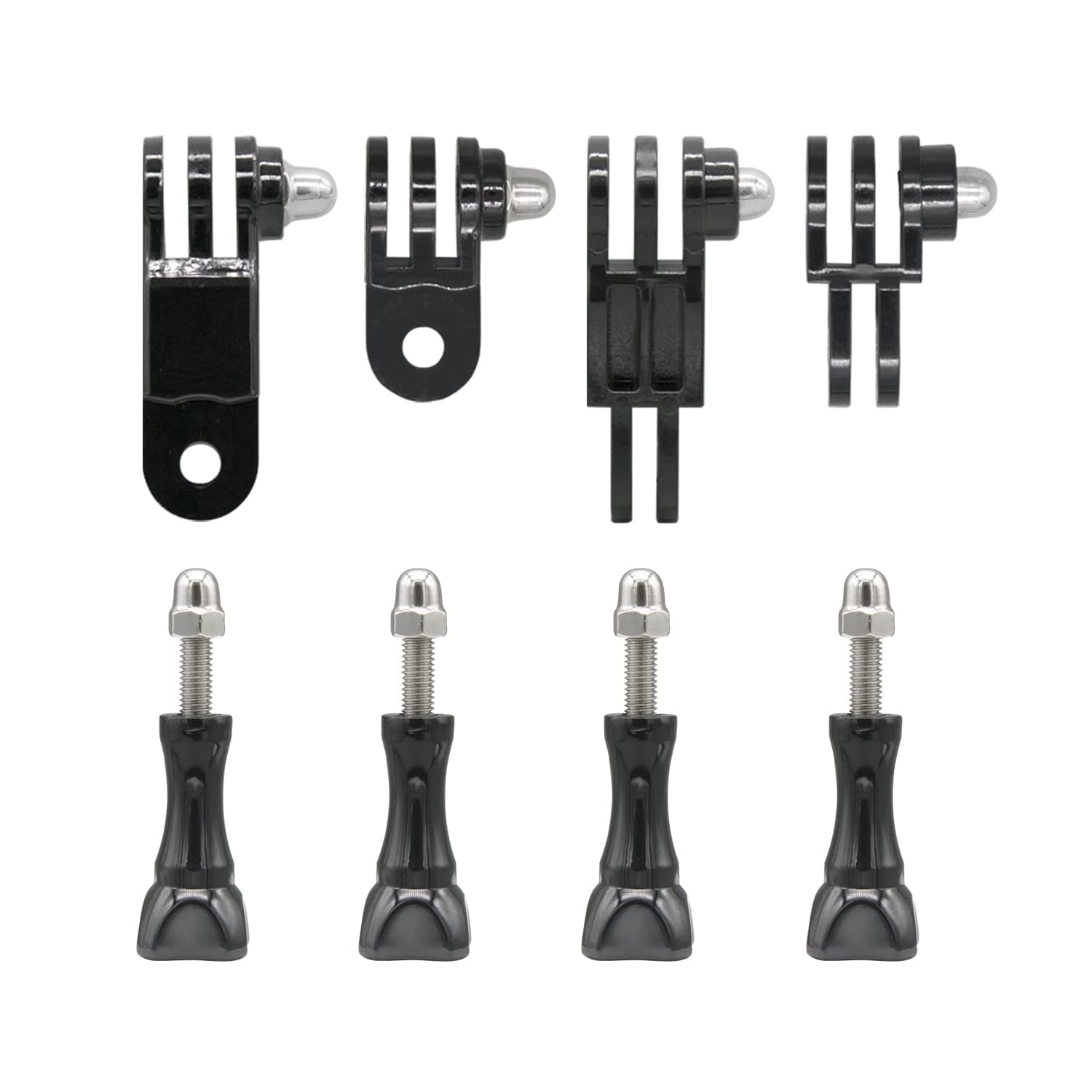 3-Way Adjustable Extension Pivot Arm Straight Joints Adapter Mount Kit for GoPro Hero13, 12, 11, 10, 9, 8, 7, 6, 5, 4, 3+, 3, Same Direction and Vertical Direction, Long Thumb Screws (8pcs)