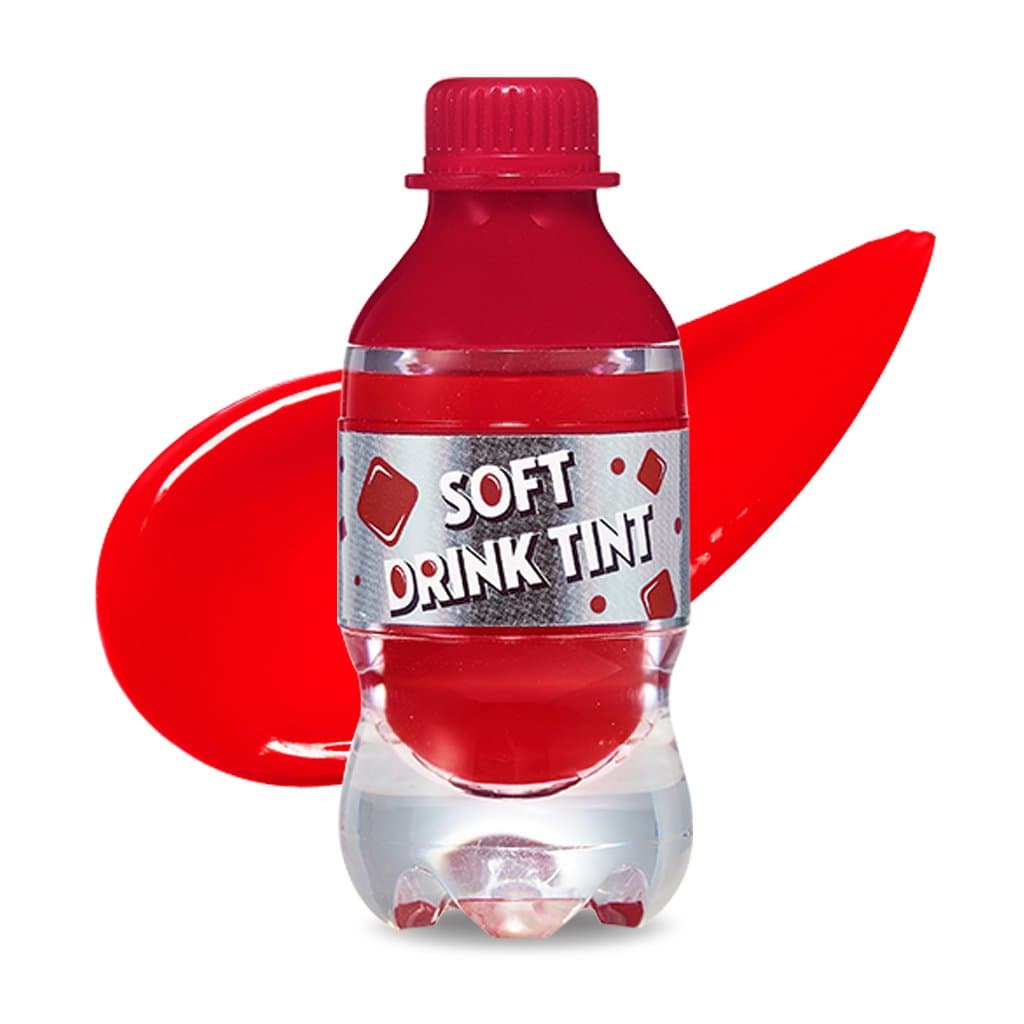 ETUDE HOUSE Soft Drink Tint 4.6g - Moist Cool Tinted Soda Gel Texture (RD301 Zero Red)