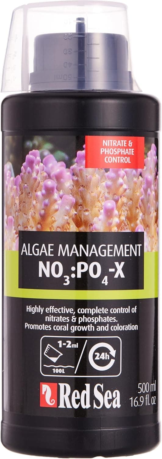 Red Sea Reef Care NO3:PO4-X Nitrate and Phosphate Reducer - 16.9 oz. (500-ml) for Aquarium Coral Care, Algae Control, Optimal Coral Growth and Coloration - 1 lb