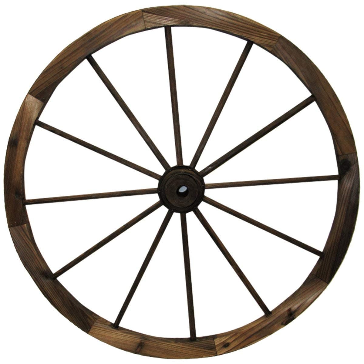 Leigh Country TX 93953 Decorative Wagon Wheel Wall Decor, 36", Walnut