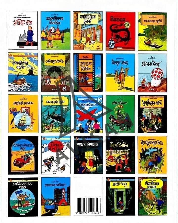 AVISAN || TinTin Bengali Comics Full Sets (24 Books) by Hergé || AVISAN || PaperBack