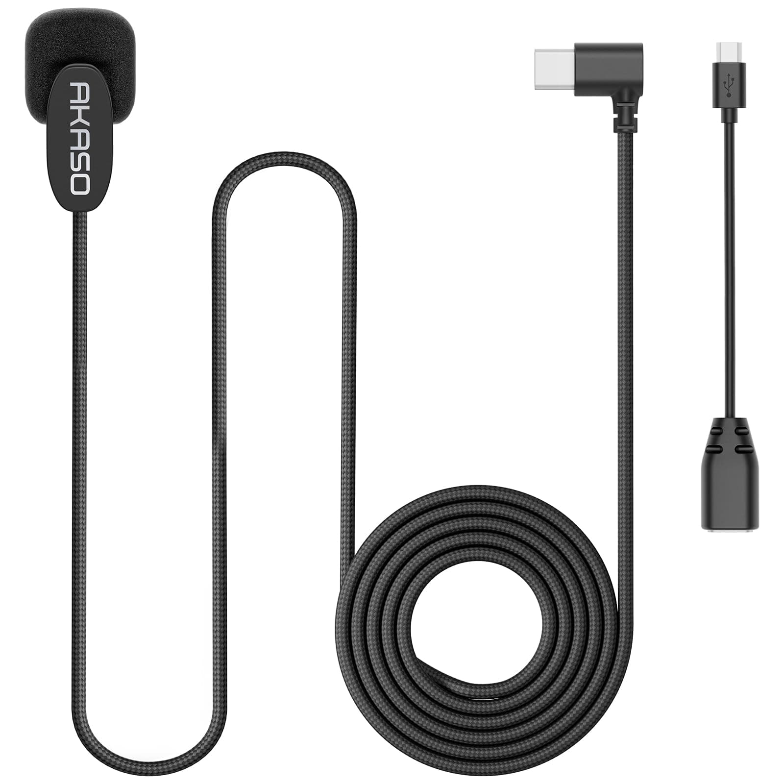 External Microphone for AKASO EK7000, EK7000 Pro, Brave 4, Brave 4 Pro, Brave 6 Plus, Brave 7, Brave 7 LE, Brave 8, Brave 8 Lite, V50 Elite, V50 X, V50 Pro Action Camera