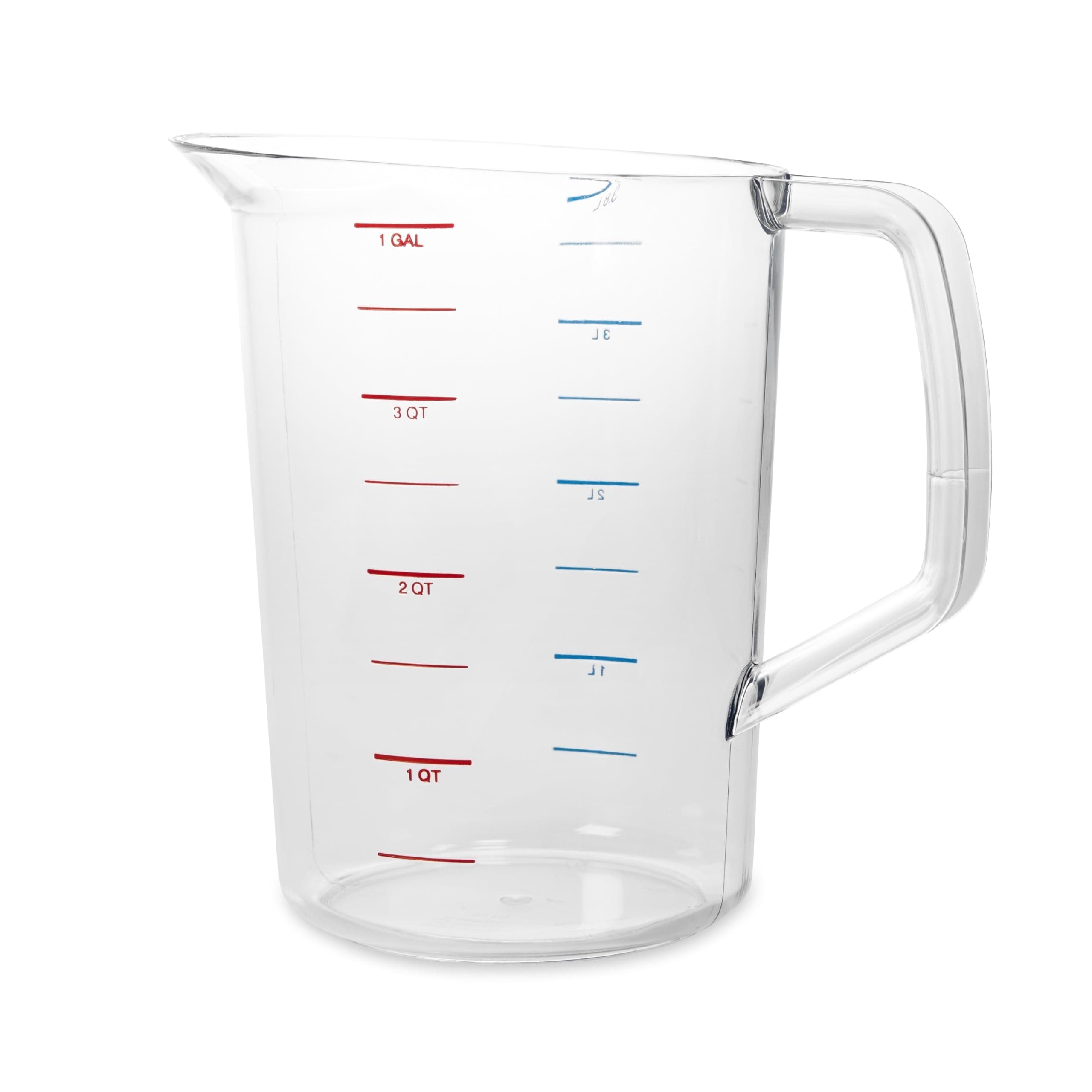 Rubbermaid Commercial Products Bouncer Clear Measuring Cup, 16-Cup/4-Quart, Clear, Strong Food Grade, Easy Read for Liquid/Dry Ingredients, for Home/Professional Kitchen