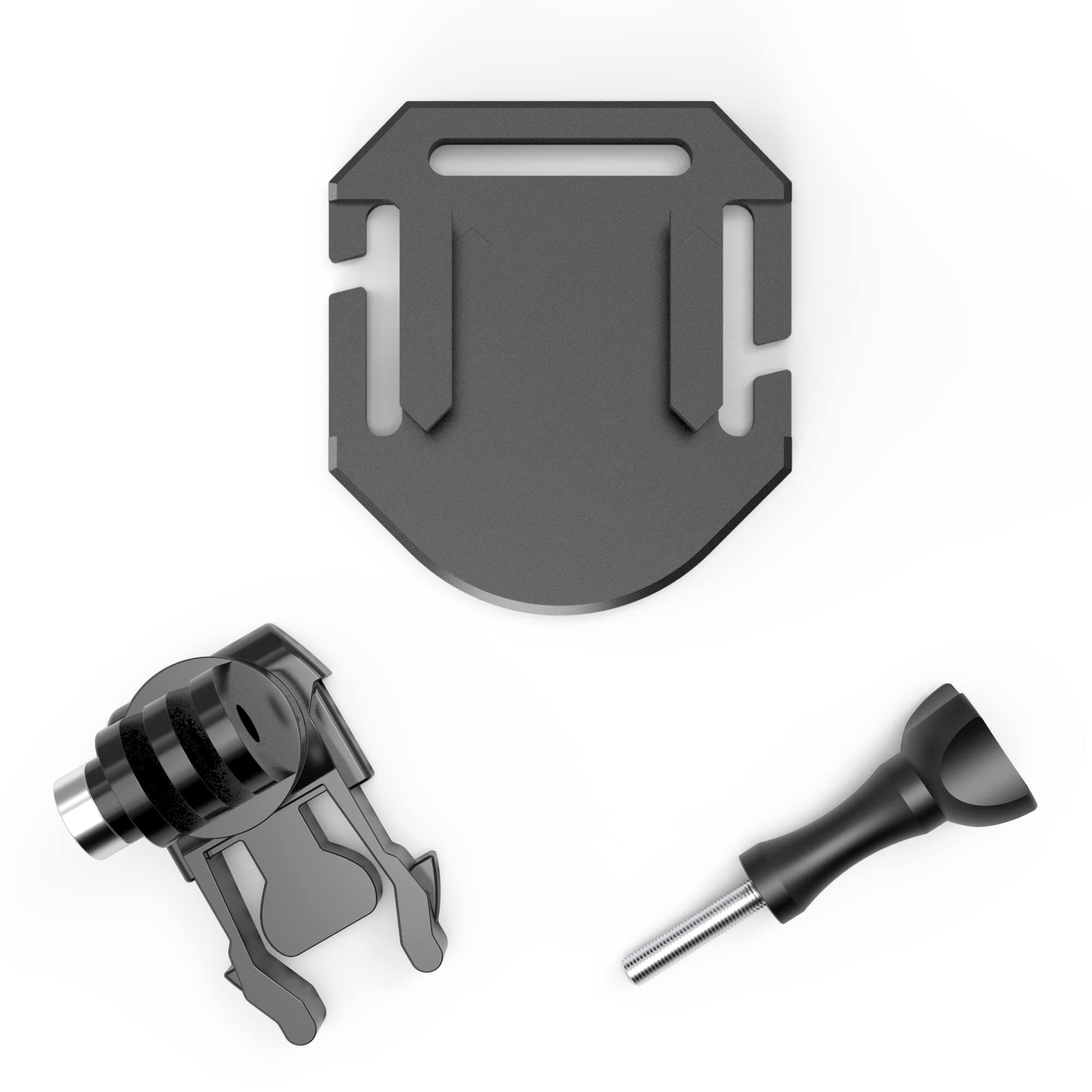 MOLLE Tactical Vest Base Connection Mount Hanging Buckle Molle Holder with 360 Degree Rotate Screw Swivel Mount Helmet kit for GoPro 13/12/ 11/10 /9/8 /7/6 /5/4, DJI Osmo Action,AKASO