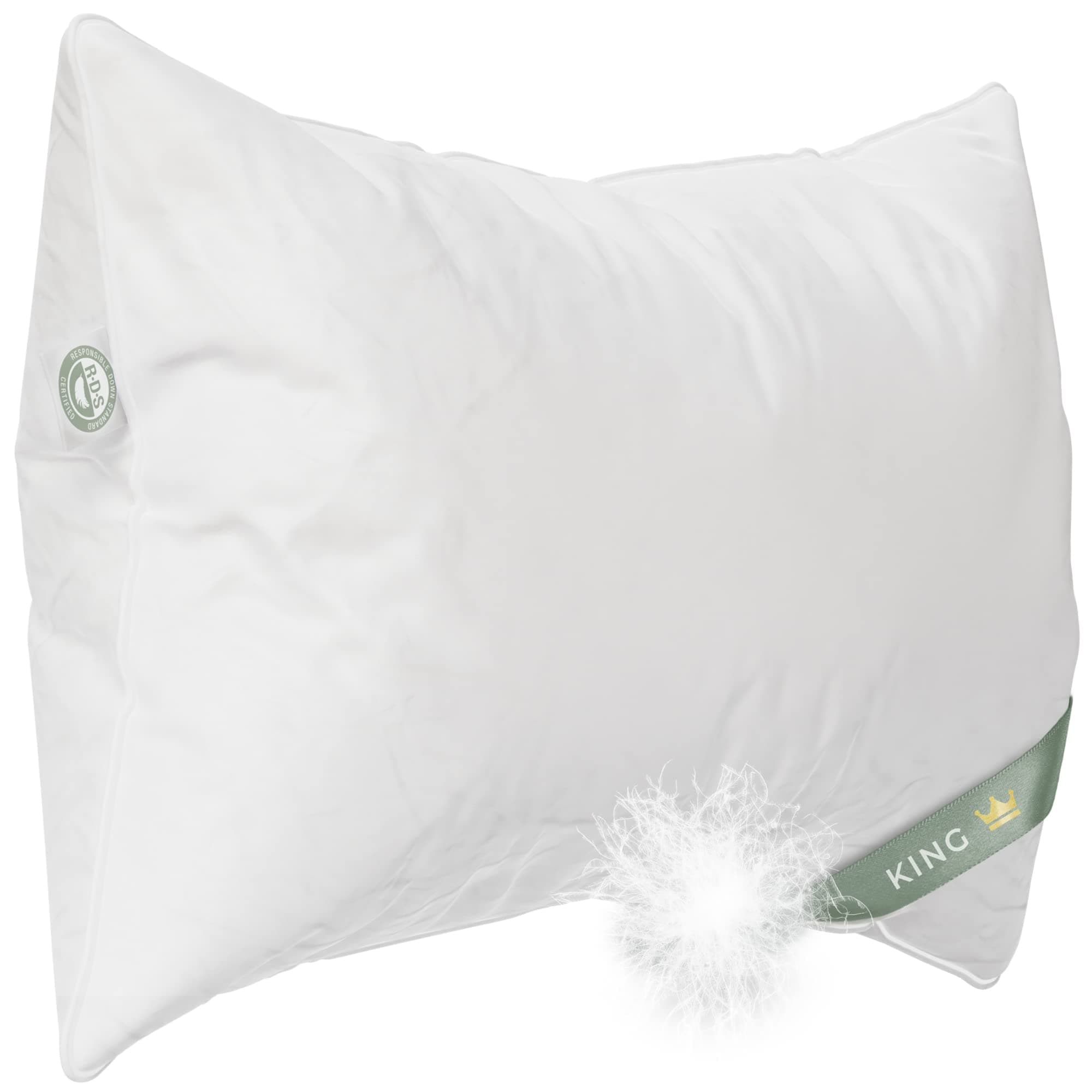 King Size Pillow, European Goose Down 800FP - Firm Luxury Hotel Pillow for a Luxury Bed