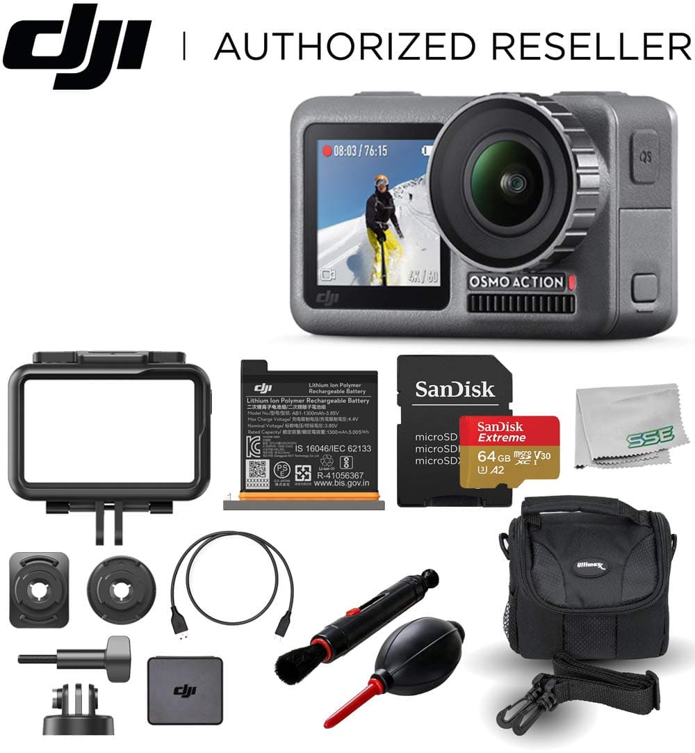 DJI Osmo Action 4K HDR Waterproof Camera Must-Have Bundle