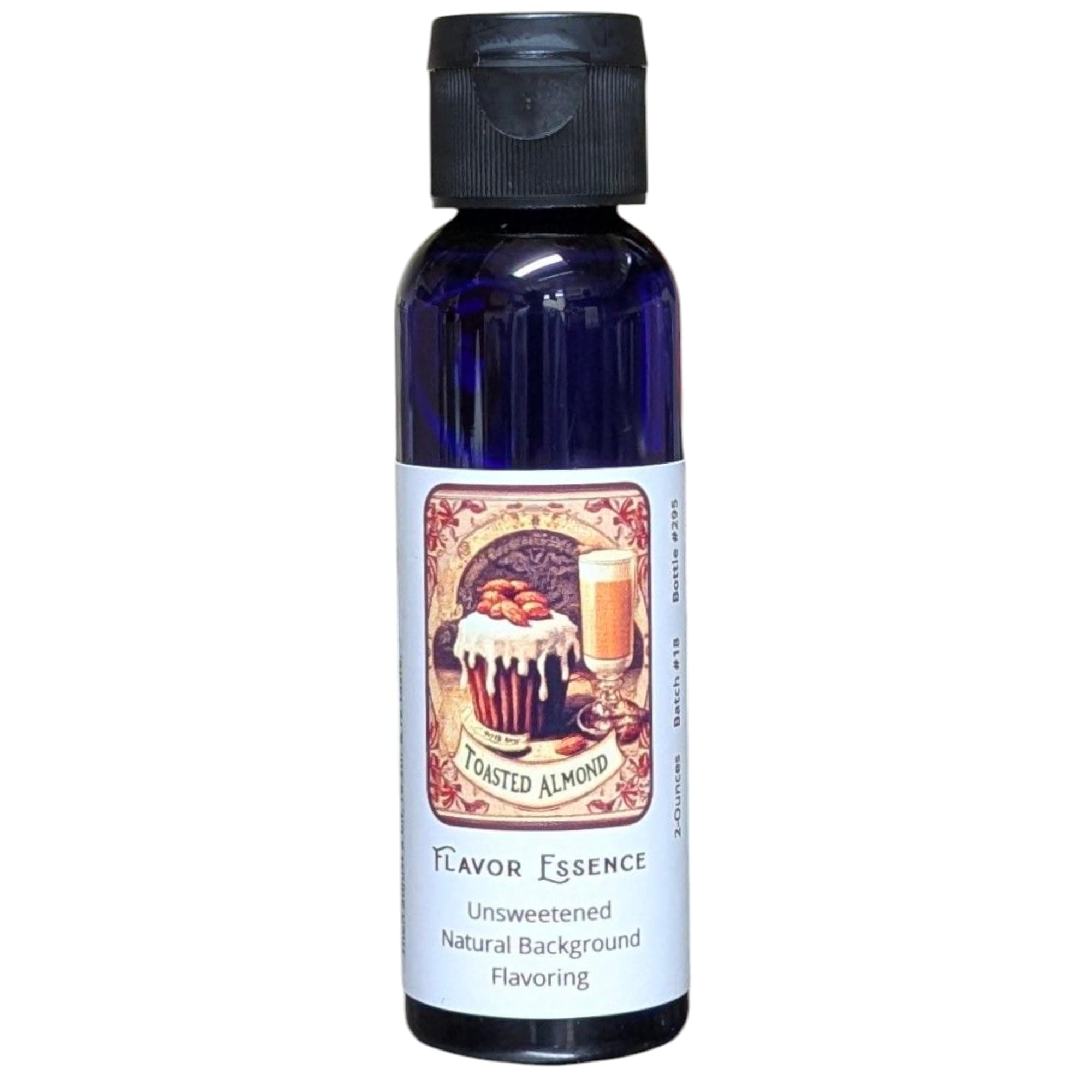 TOASTED ALMOND by Flavor Essence (Unsweetened, Natural Background Flavoring) 2 Oz.| In Beverages: coffee/tea, shakes/smoothies, bar drinks. In Foods: baking, doughs/batters, frostings, yogurt