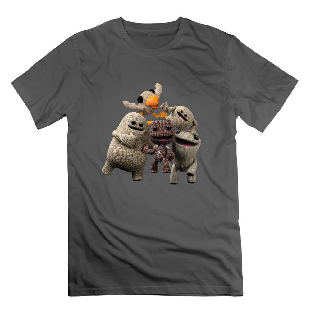 Christerry Vogue Gray Casual Personalized Small Men Littlebigplanet T Shirt