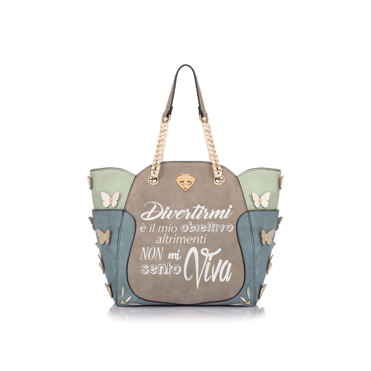 Borsa Donna Shopping Classic Pop-Up "Vita" | Le Pandorine | PE18DAF02165-Taupe
