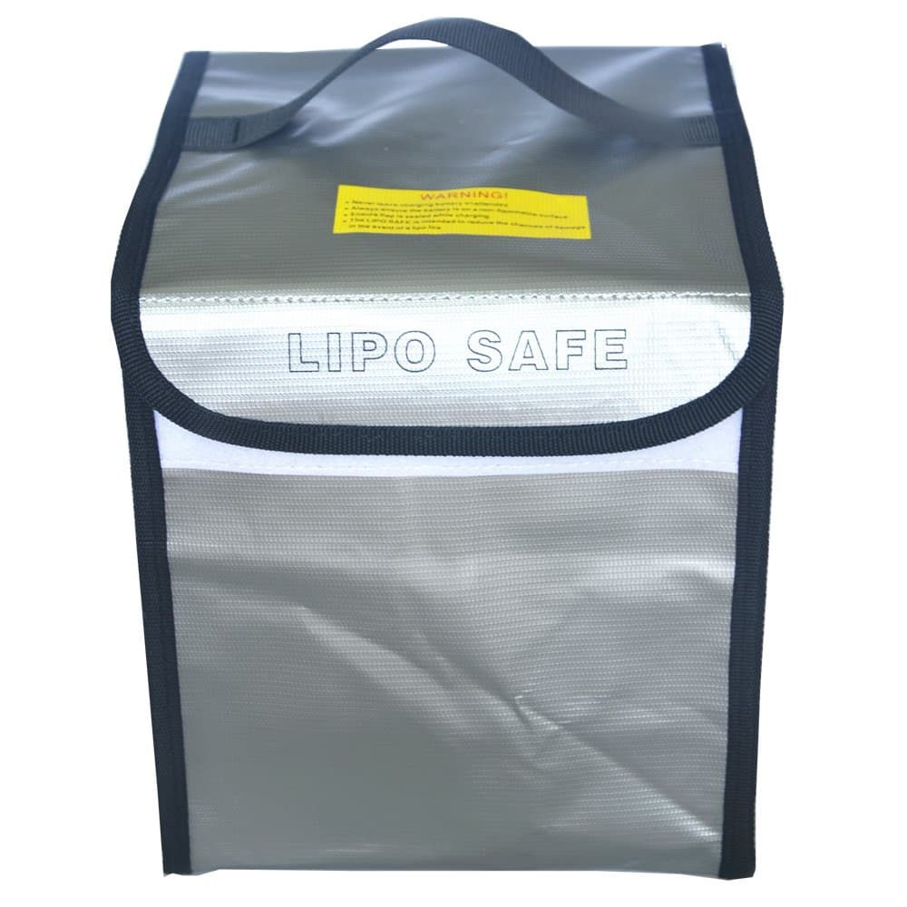 Lipo Battery Large Bag Fireproof Explosionproof Pouch Safe Battery Bag Lipo Guard Sack for Charge & Storage Big Size 195×200×210mm Can Take 9 Batteries
