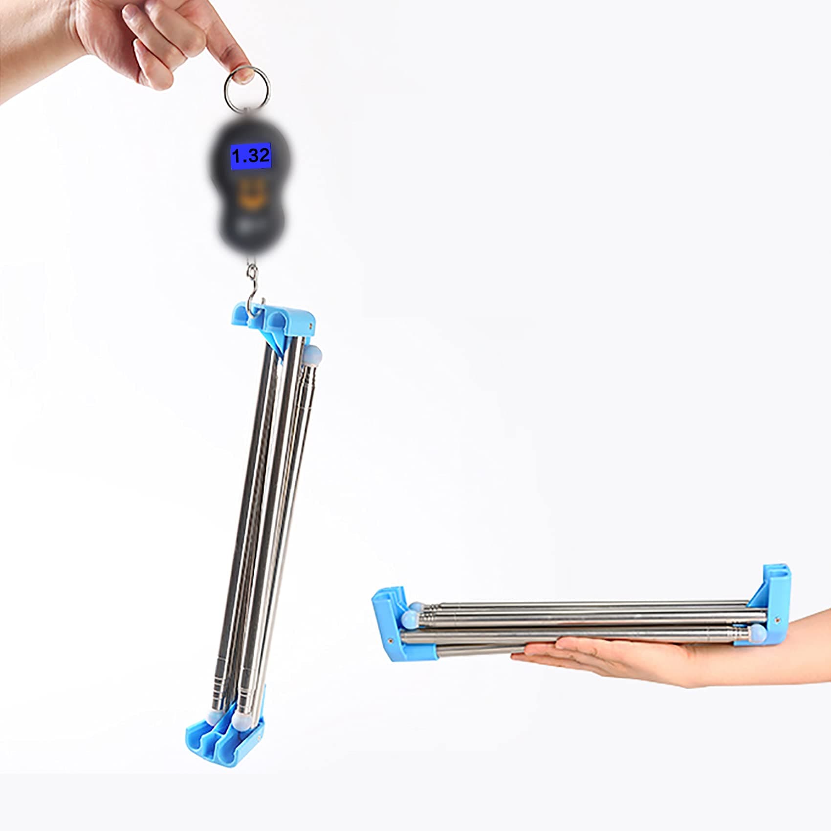 Leglo Free Installed Mini Clothes Drying Rack Stainless Steel Foldable Portable Rack Hanger Space Saving Garment Rack Retractable Adjustable, Perfect for Business Travel, Camping, Outdoor, etc.