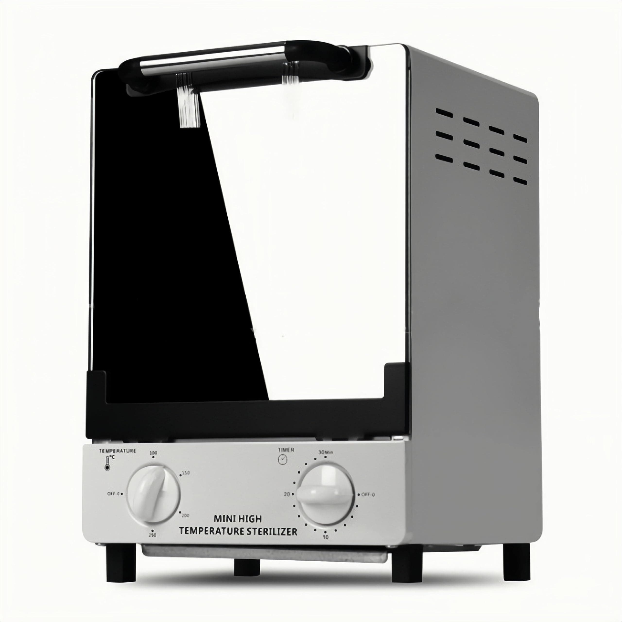 High Temperature Sterilizer Metal Tool Disinfect, 300W Hot Air Sterilizer Disinfection,Dry Heat Sterilizer with Timer,for Nail Tools Cosmetic Tools Foot Care Beauty Salon (Black) (White)