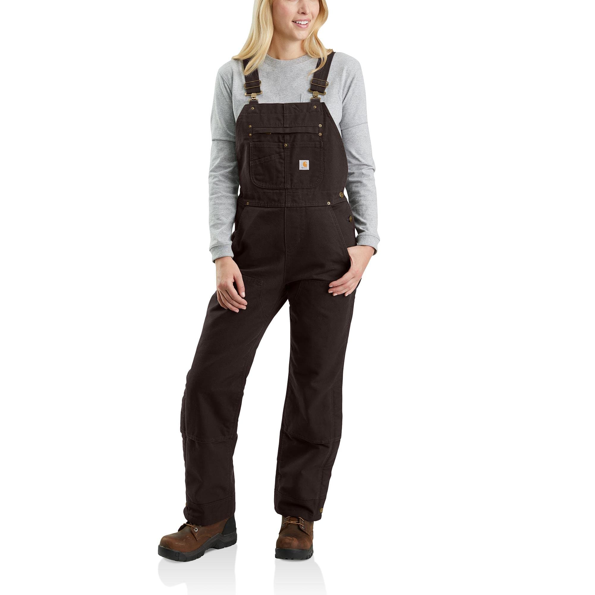 Women's Relaxed Fit Washed Duck Insulated Bib Overall