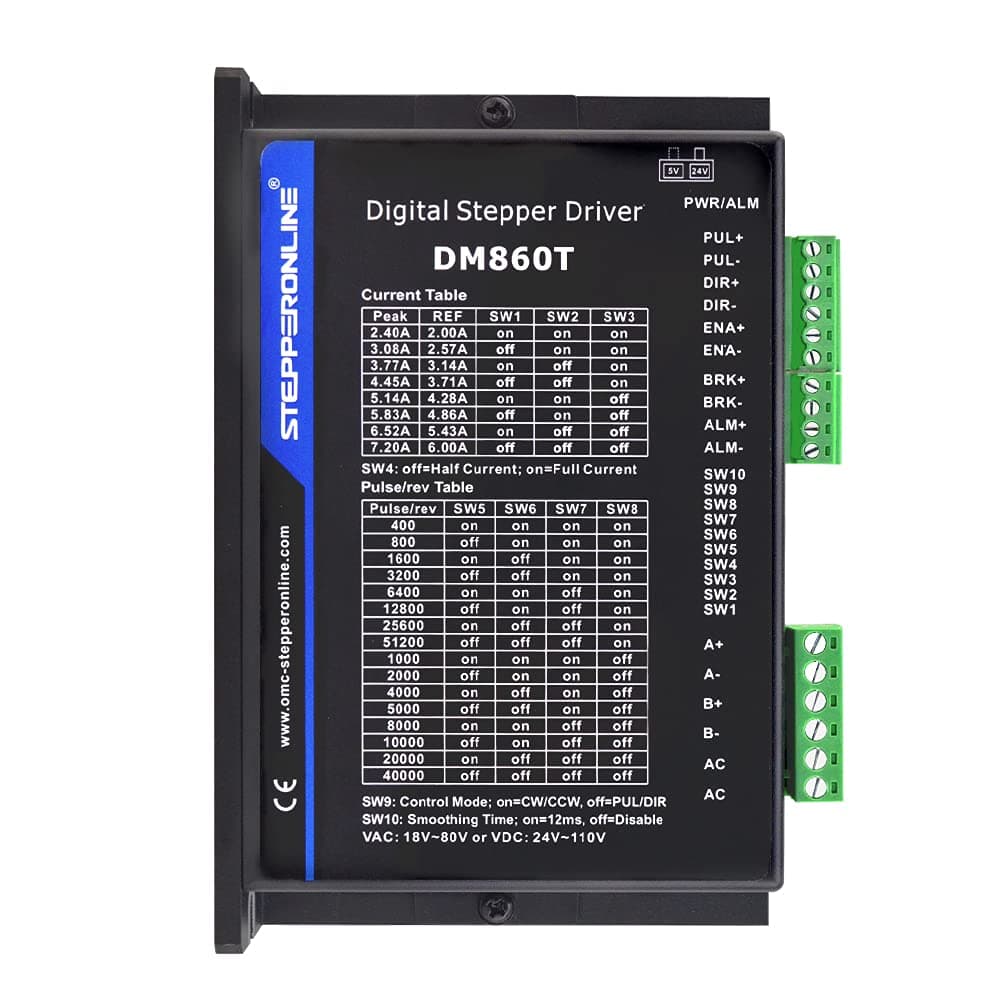 CNC Digital Stepper Motor Driver 2.4-7.2A 18-80VAC or 36-110VDC for Nema 34 and 42 Motor
