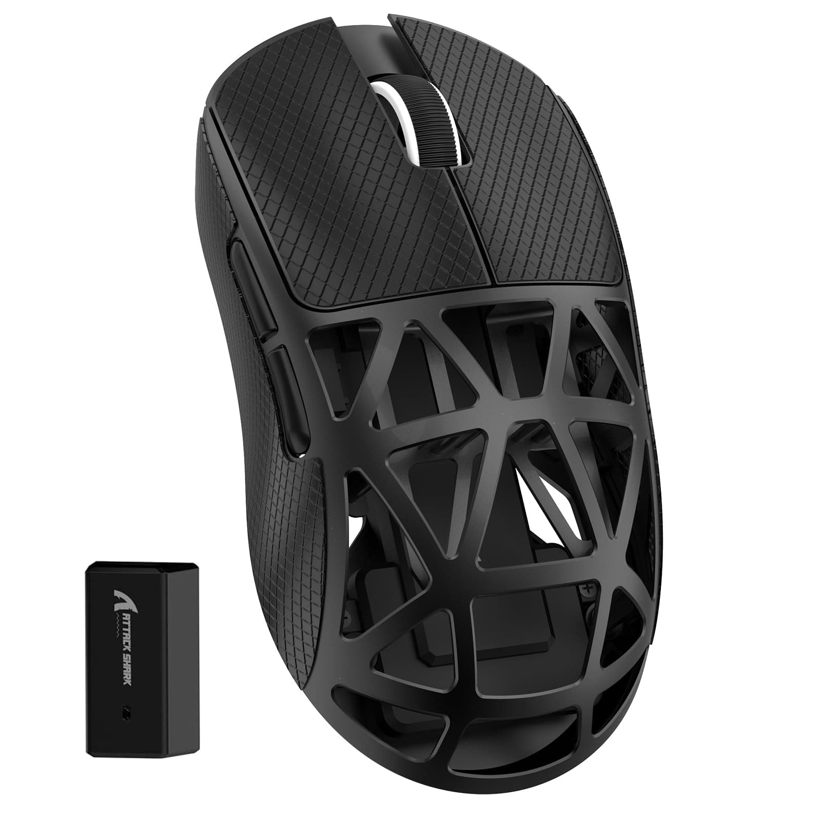 ZIYOU LANG x Attack Shark R2 Wireless Gaming Mouse, Ultra Lightweight Magnesium Alloy, PAW3950 42000 DPI Optical Sensor, 8KHz Polling Rate, BT/2.4G/Wired Programmable Mice with Grips Sticker (Black)