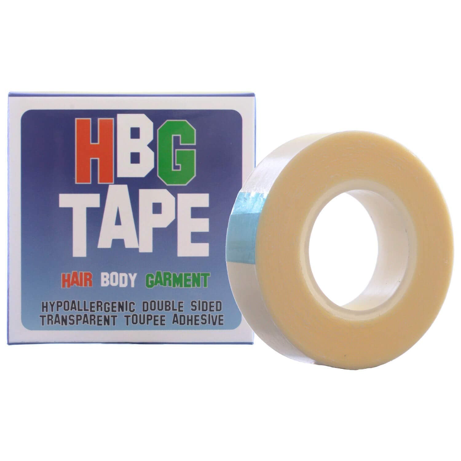 HBG Hypoallergenic Toupee Wig Tape Double Sided Transparent Adhesive Dress Body 5m x 12mm (16ft x 0.5ins approx) Roll