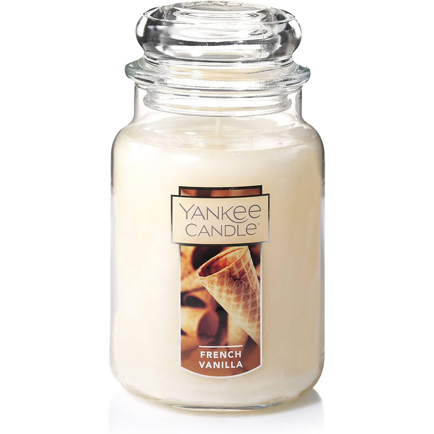 French Vanilla Scented Classic 22oz Large Jar Single Wick Candle Over 110 Hour Burn Time Ideal for Entertaining Personal Relaxation Gifting