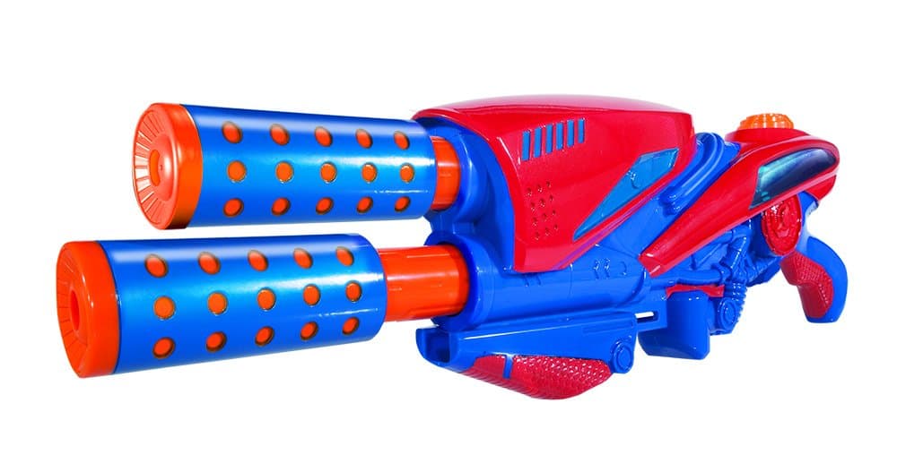 Banzai Twin Barrel Blaster (Colors May Vary)