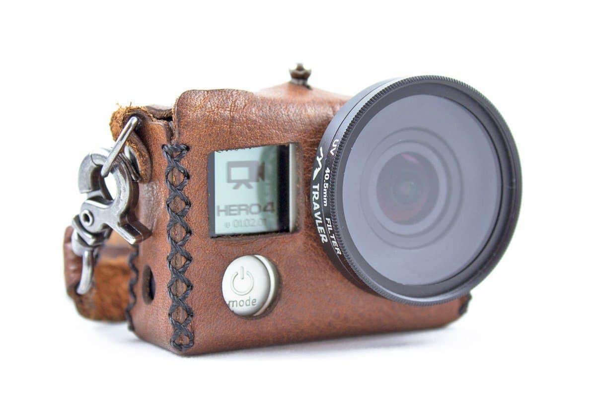 Handmade Leather Case for GoPro Hero 3/4 with LCD BacPac