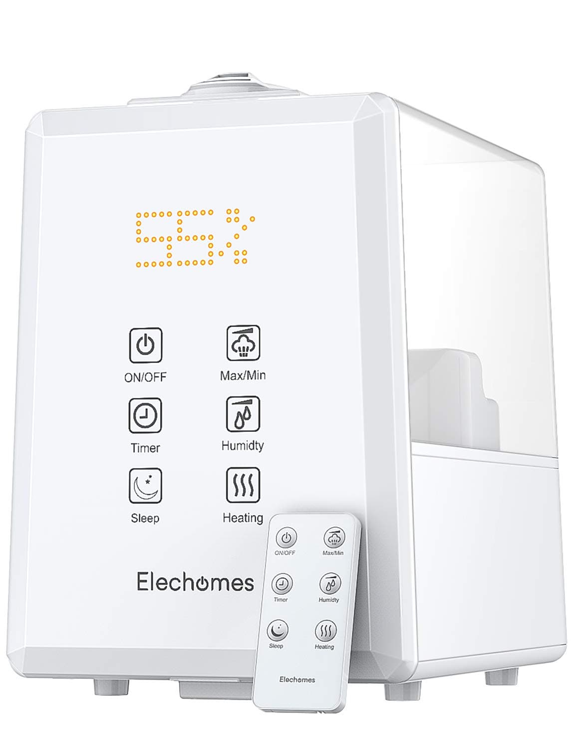 Elechomes Humidifiers for Bedroom (6L), Ultra-Quiet Warm and Cool Mist Humidifiers for Home, Baby and Plants, Humidity Sensor, Sleep Mode, Timer, UC5501, White