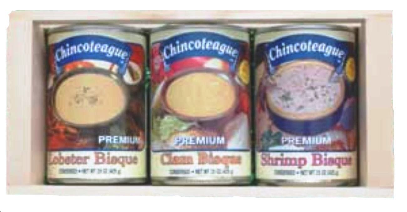 Chincoteague Seafood Bisque Sampler Crate, 4.5-Pound