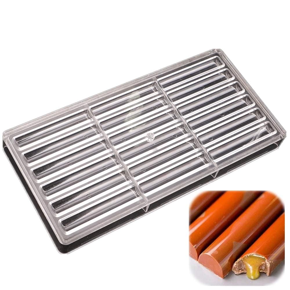 LoBake 18 cavities long sticks shape polycarbonate PC chocolate mold candy fondant ice cube mould baking moldes DIY bakeware supplies