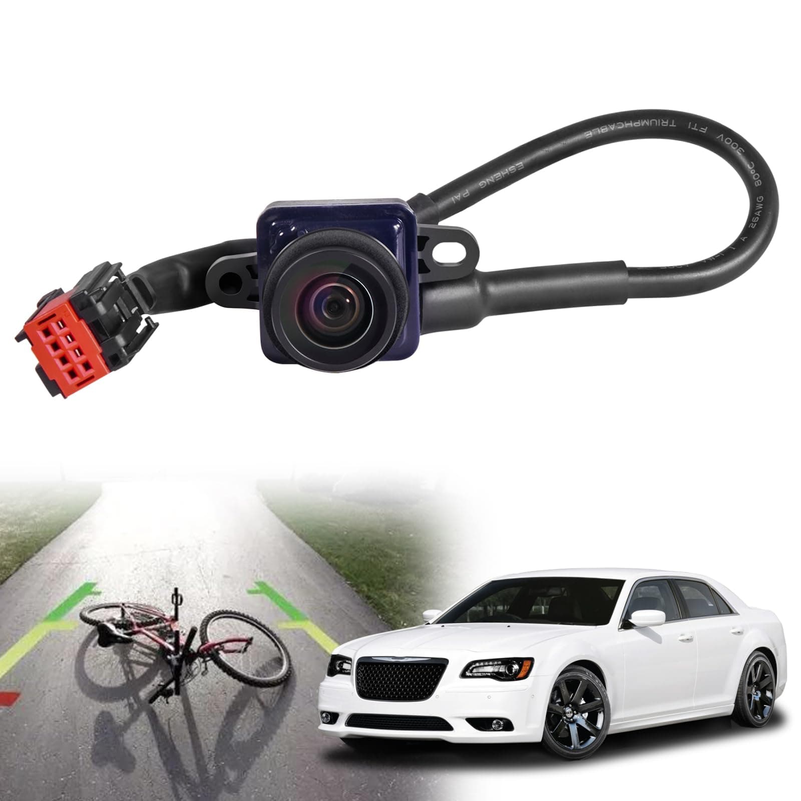 Rear View Back Up Camera Compatible with 2011-2014 Dodge Charger 2011-2014 Chrysler 300 Views Reversing Park Assist Backup Camera Replace # 56054058AH 56054058AD 56054058AE 56054058AF