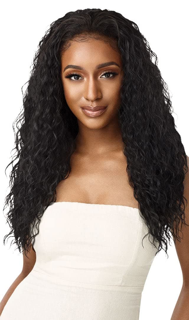 Quick Weave Wet & Wavy Style Synthetic Half Wig BEACH CURL 24" (1B)