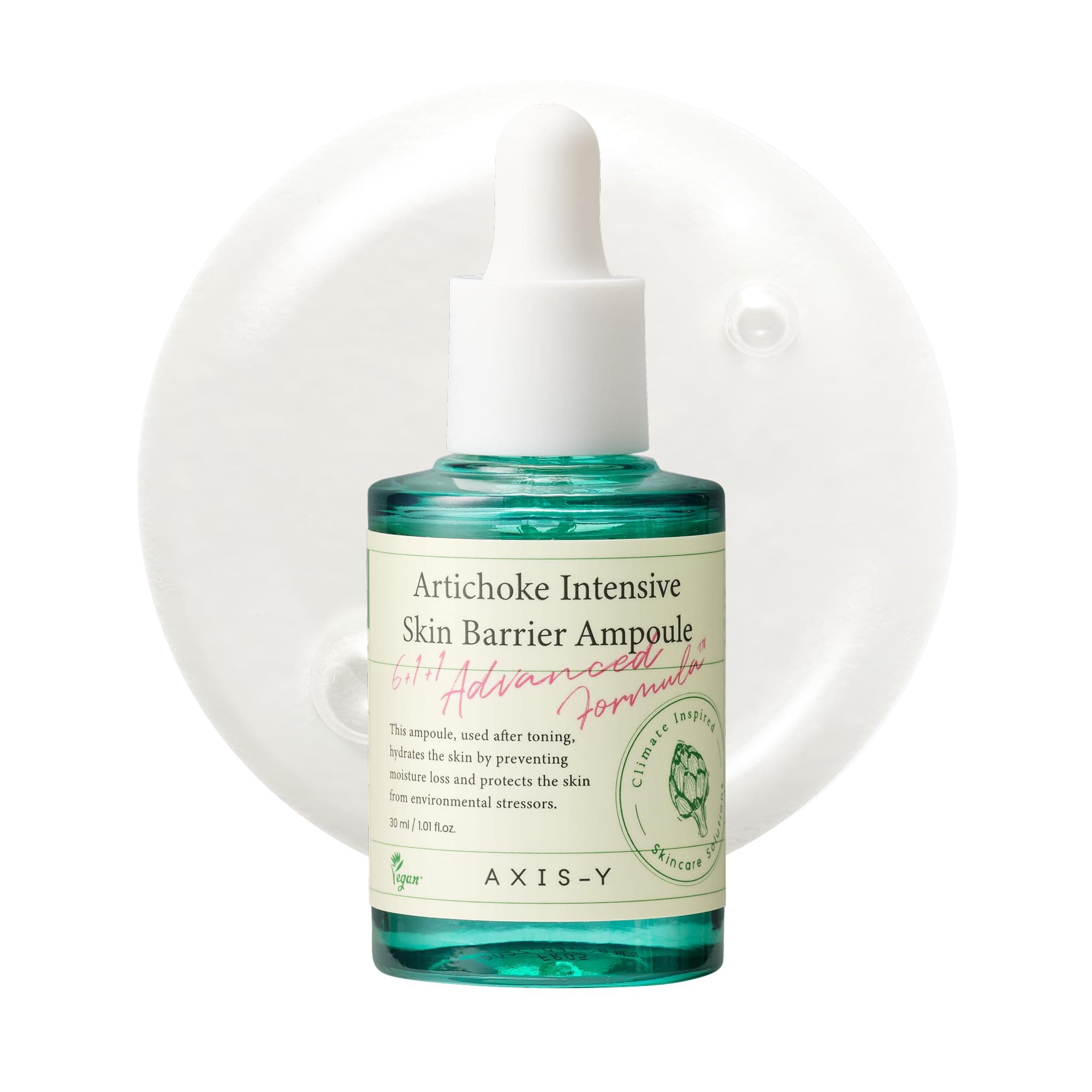Artichoke Intensive Skin Barrier Ampoule 30ml - Face Moisturizer Dark Spot Corrector Centella Asiatica Facial Serum - Vegan Korean Skincare for All Skin Types - 1.01 fl. oz.