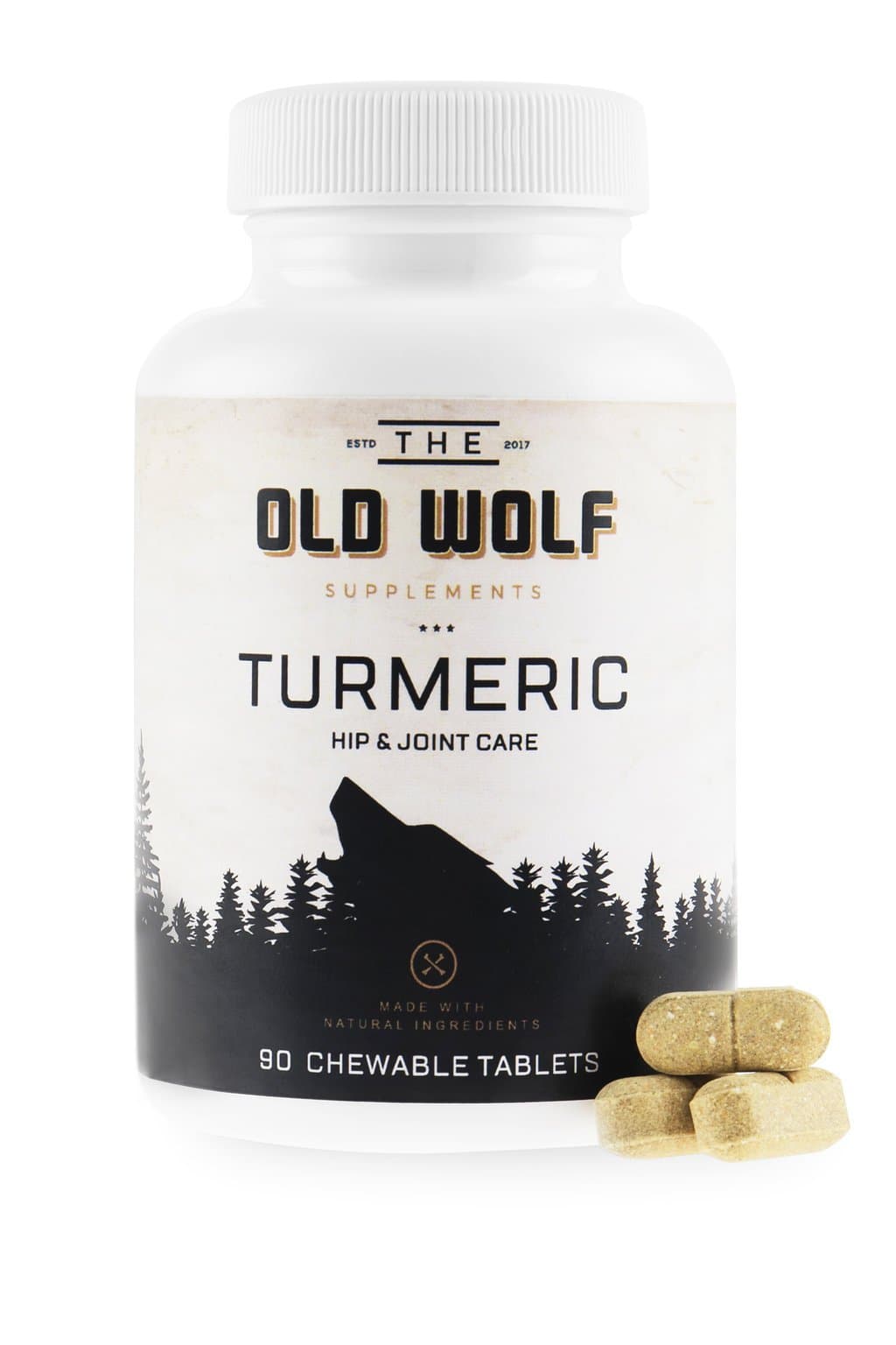 Turmeric Curcumin Joint Supplement for Dogs: Pain Relief & Anti Inflammatory Support with Glucosamine, Chondroitin Porcine, MSM, Hyaluronic Acid, Piperine & Turmeric Root Blend - 90 Chewable Tablets