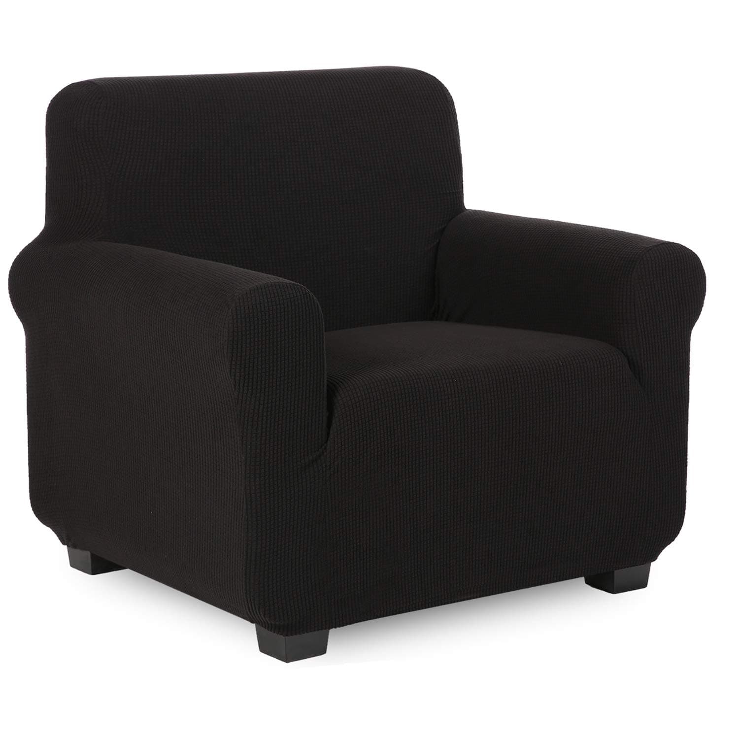 TIANSHU Armchair Slipcovers,1 Seater Sofa Covers, Couch covers, Pet Covers,Non Slip Couch Slipcovers for Dogs (1 Seater, Black)