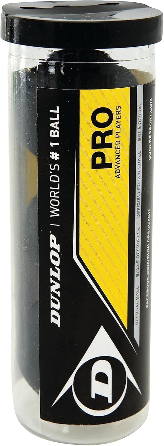 Dunlop Sports Pro XX Squash Ball - 3-Ball Tube