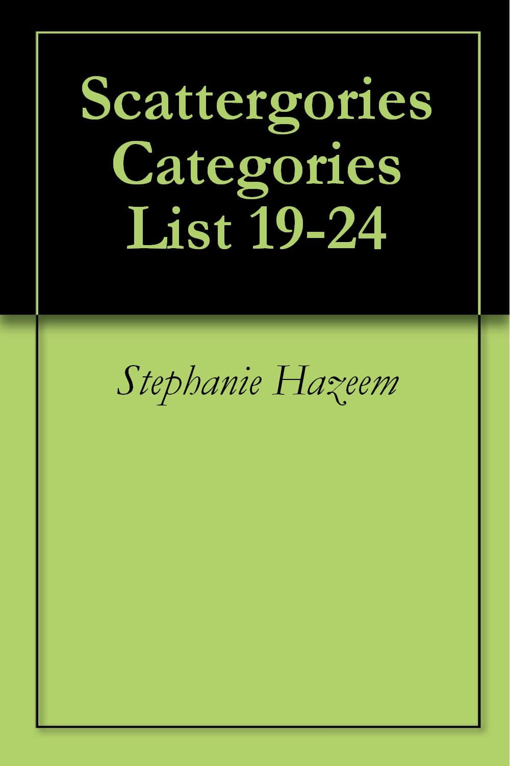 Scattergories Categories List 19-24