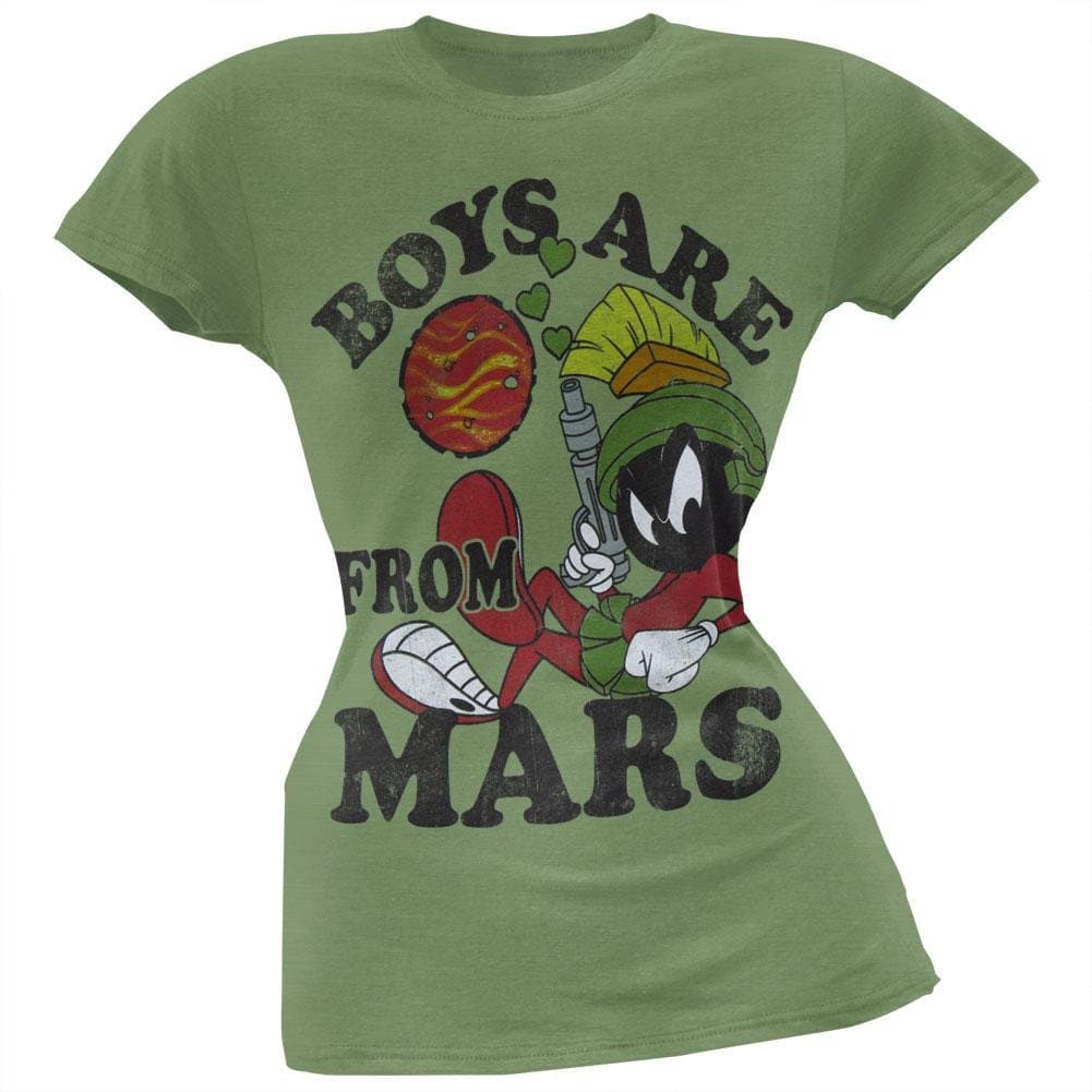 Boys Are From Mars Juniors T-Shirt - X-Large, Green