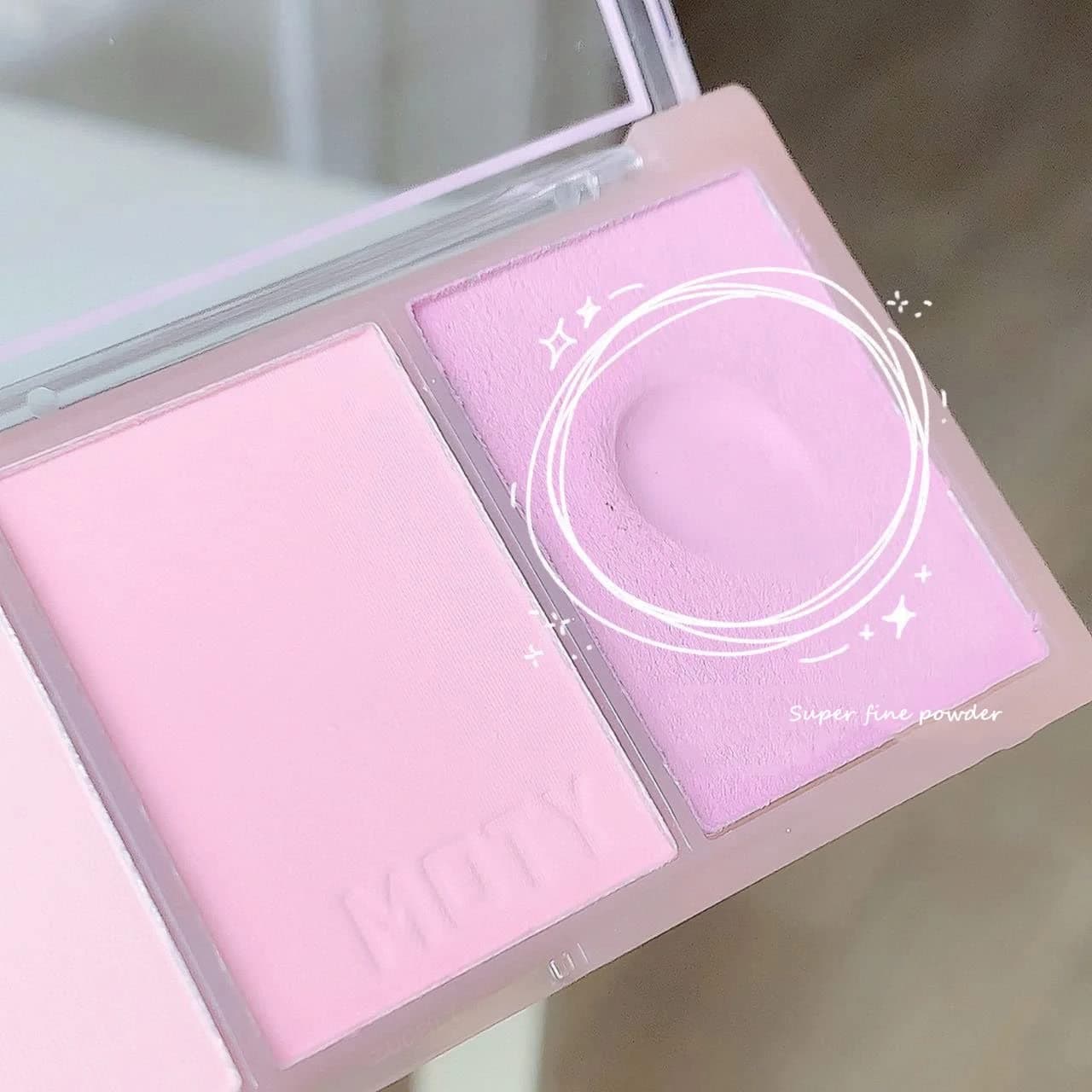 Purple Blush Matte Face Powder Palette for Cool Skin Colors, Soft Mist Nude Makeup Rouge, Waterproof Long Lasting Contour Highlight Blush Powder Highly Pigmented