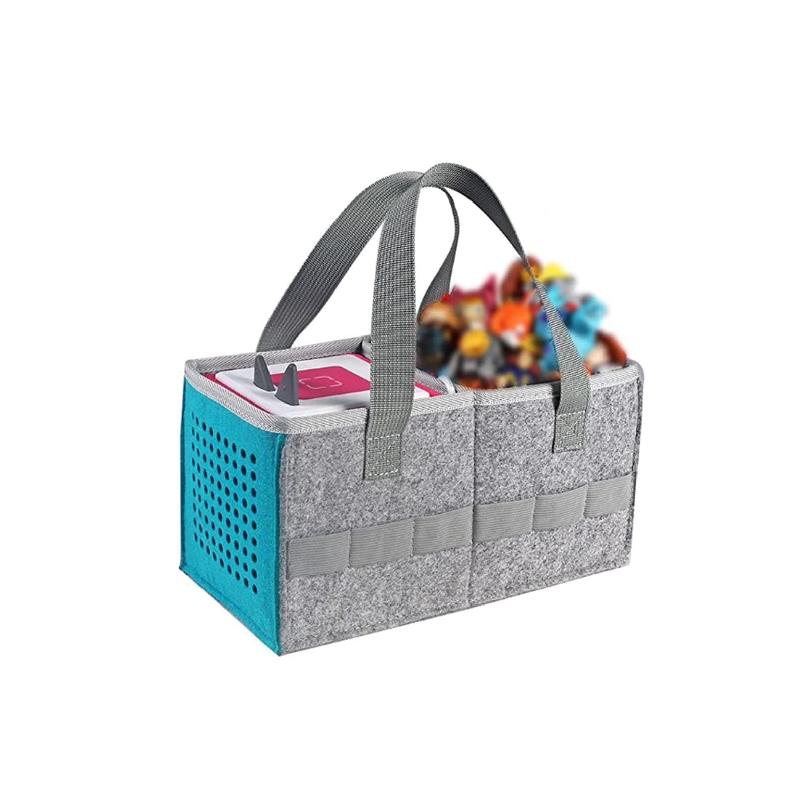 Carrying Case for Toniebox Audio Player Starter Set,Compatible with Tonie Starter Set,Tonies Figures Storage Bag(Blue)