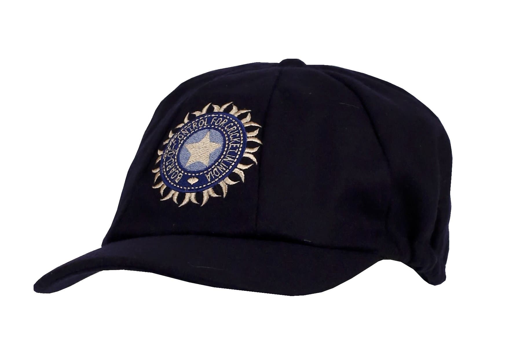 CLASSICAL TRADITIONAL MELTON WOOL BLUE INDIA CAP WITH TEST LOGO SMALL PEAK BAGGY STYLE