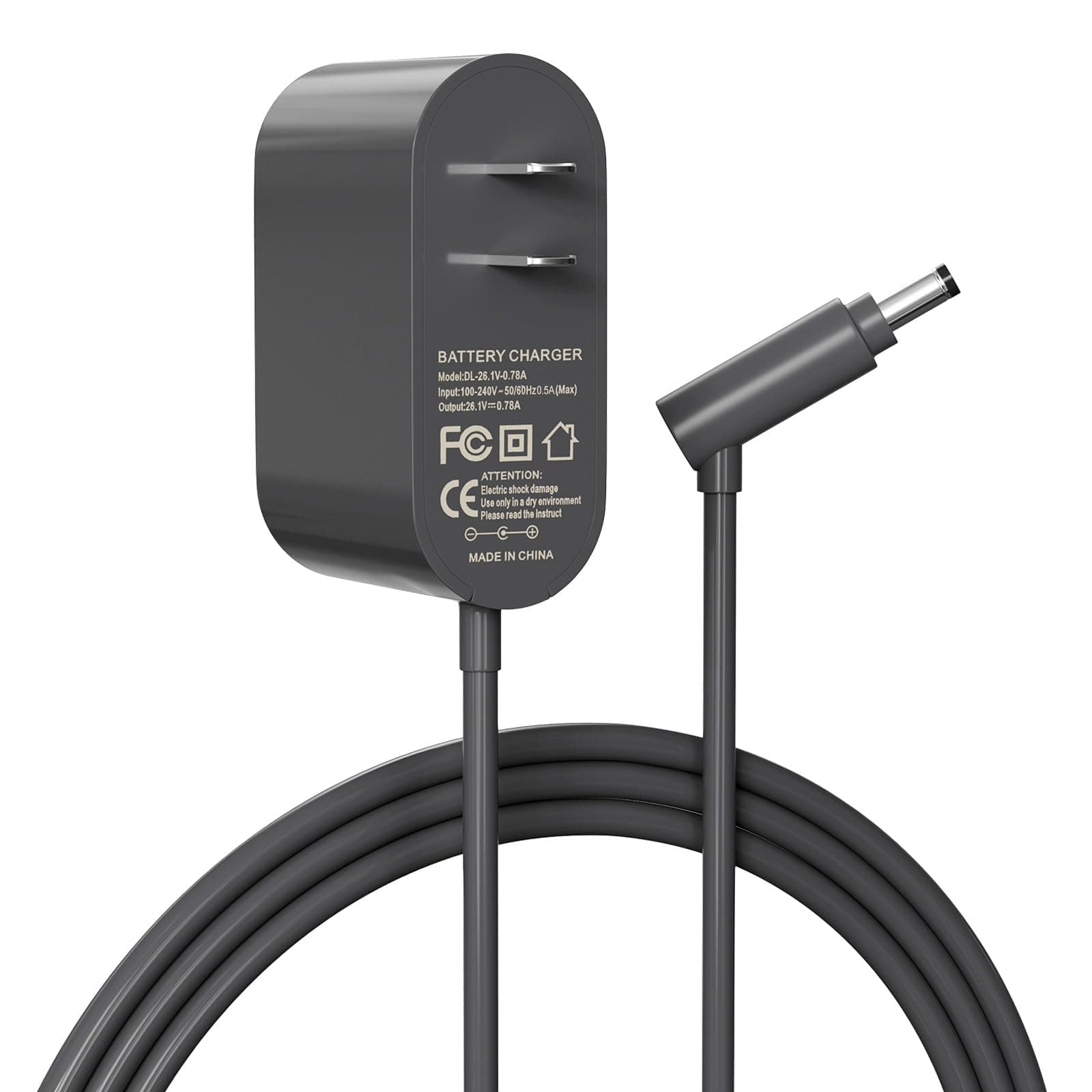 Replacement Charger for Dyson V8 V7 V6 SV04 SV03 DC59 DC58 DC62 Cordless Vacuum Cleaner, Absolute Animal Motorhead 26.1V 0.8A 967813-02 205720-02 209468-01 209568-01 AC Adapter Cleaner Power