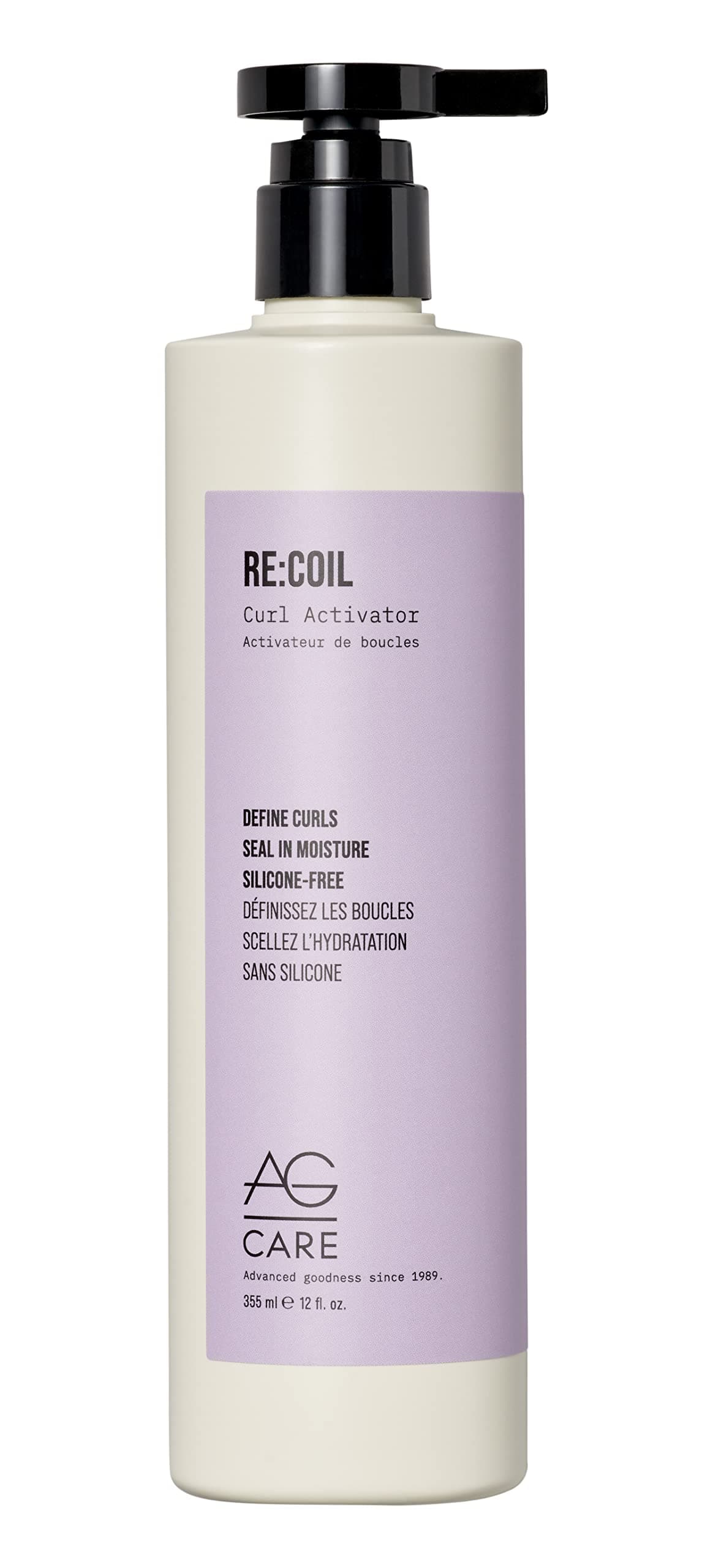 AG Care Re:Coil Curl Activator Curl Cream Award-Winning Curl Creating Complex - Ultra-Nourishing Curly Hair Cream for Defined, Healthy Curls, 12 Fl Oz