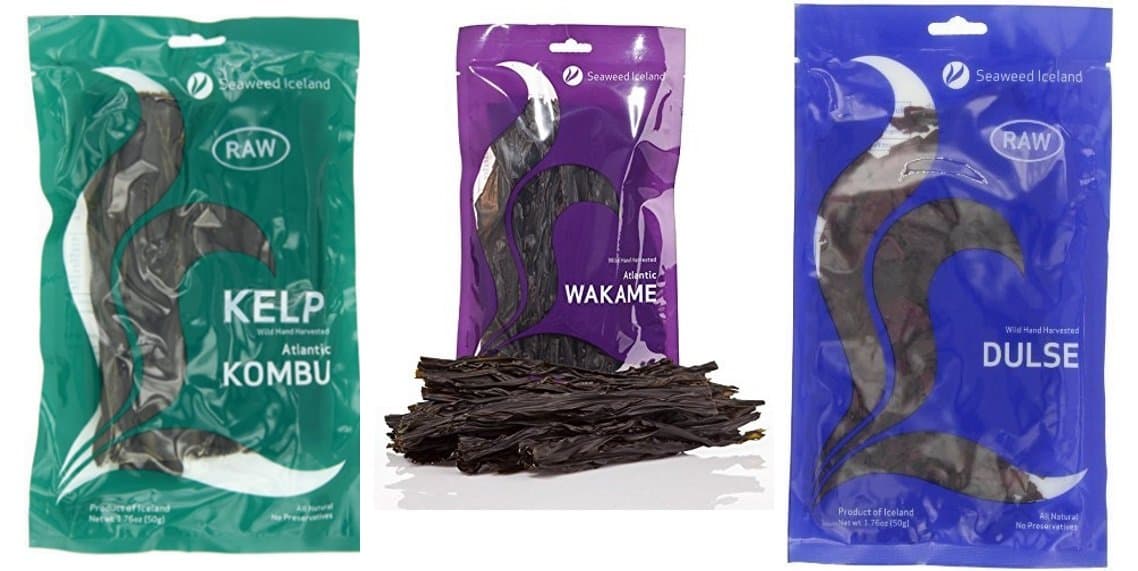 Seaweed Iceland Variety 3-Pack (Kelp, Dulse, and Wakame)