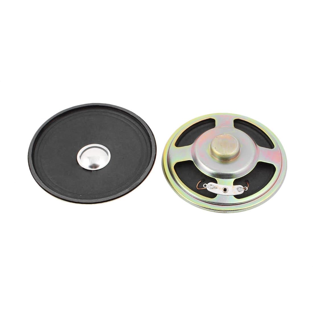uxcell 2Pcs 76mm Dia 8 Ohm 3W Metal Shell Ultra-Thin Internal Mini Speakers Magnetic Loudspeaker