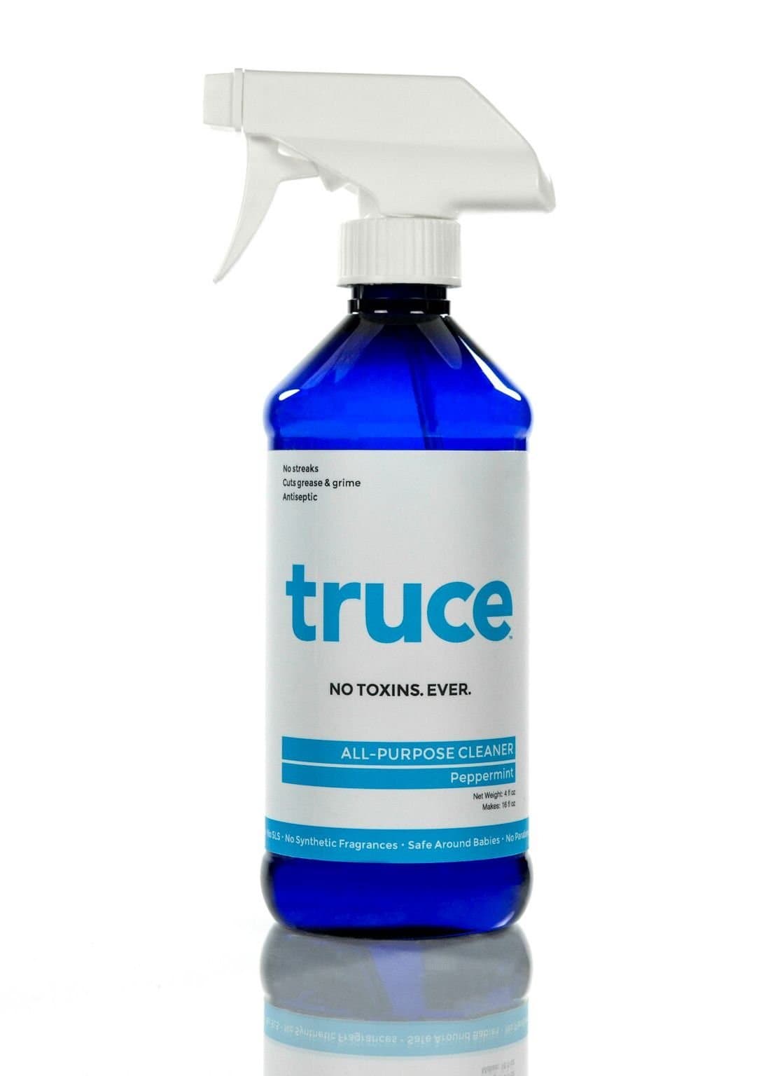 Truce All Purpose Cleaner - Cuts Grease, Anti-Septic, Kid and Pet Safe, Cruelty Free, Made in The USA - Peppermint (16 Ounce)
